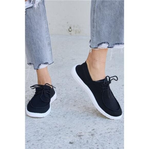Forever Link Flat Round Toe Lace-Up Sneakers - Picture 2 of 6